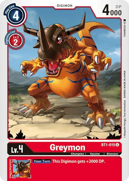 Greymon Card Front