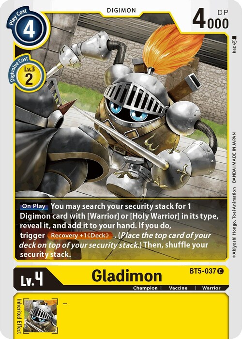 Gladimon Card Front