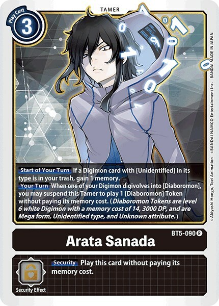 Arata Sanada Card Front