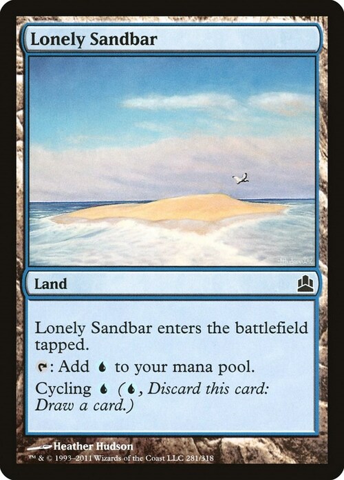 Lonely Sandbar Card Front