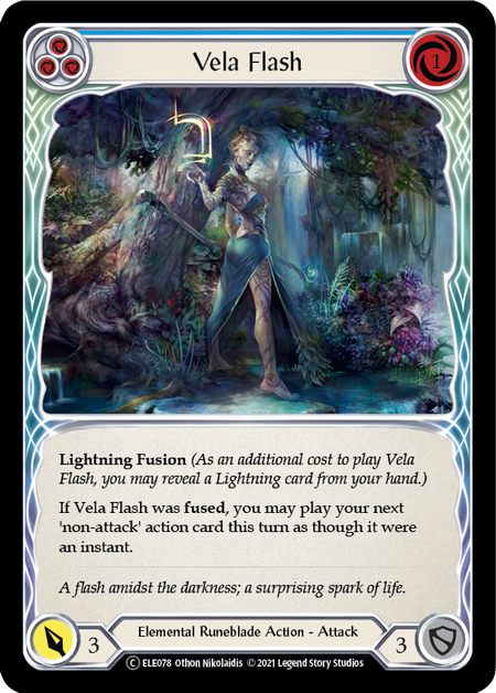 Vela Flash - Blue Card Front