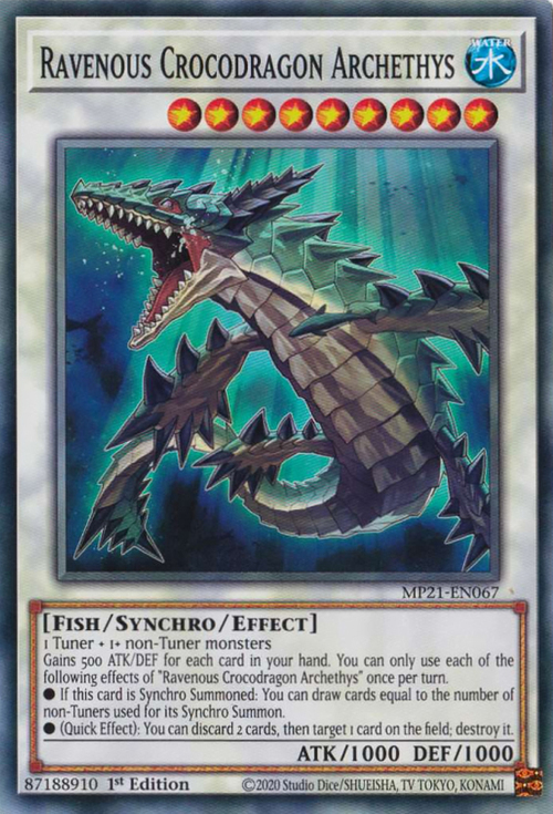 Ravenous Crocodragon Archethys Card Front