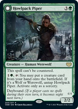 Howlpack Piper // Wildsong Howler Card Front