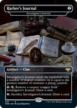 Investigator's Journal Card Front