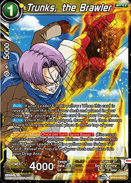 Trunks, the Brawler Card Front