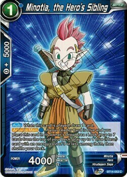 Minotia, the Hero's Sibling Card Front