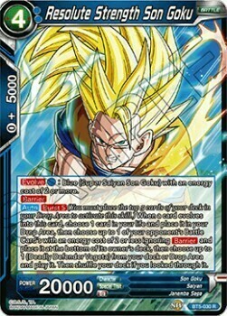 Resolute Strength Son Goku Card Front