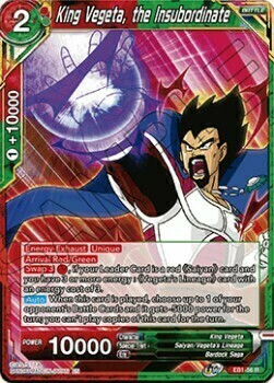 King Vegeta, the Insubordinate Card Front