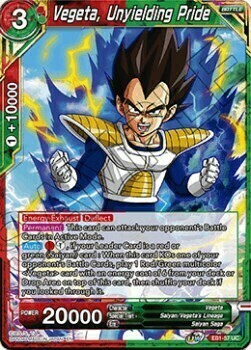 Vegeta, Unyielding Pride Card Front