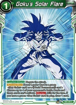 Goku's Solar Flare Card Front