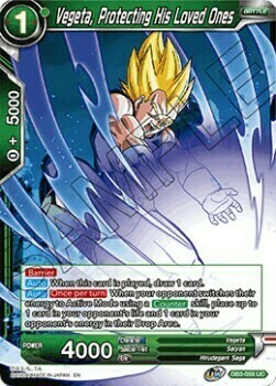 Vegeta, Protecting His Loved Ones Card Front