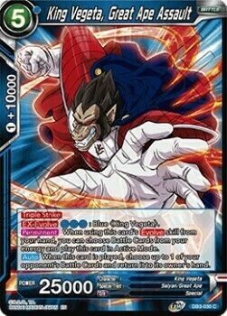 King Vegeta, Great Ape Assault Card Front