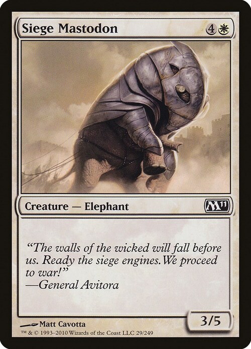 Siege Mastodon Card Front