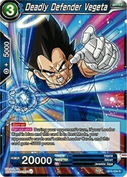 Deadly Defender Vegeta Card Front