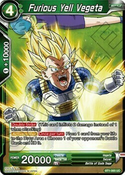 Furious Yell Vegeta Card Front