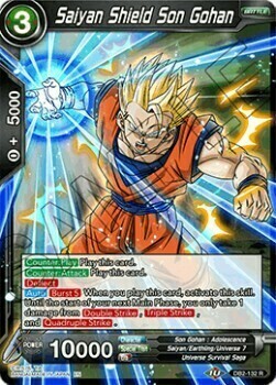 Saiyan Shield Son Gohan Card Front