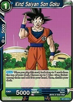 Kind Saiyan Son Goku Card Front