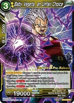 Baby Vegeta, an Unfair Choice Card Front