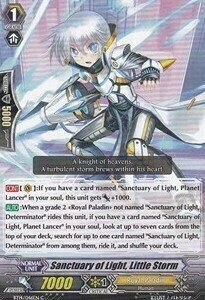 Sanctuary of Light, Little Storm Card Front