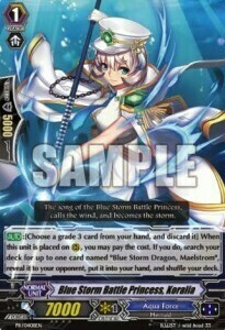 Blue Storm Battle Princess, Koralia Card Front