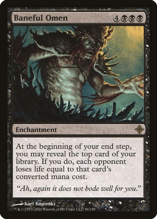 Baneful Omen Card Front