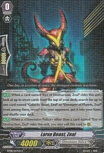 Larva Beast, Zeal Card Front