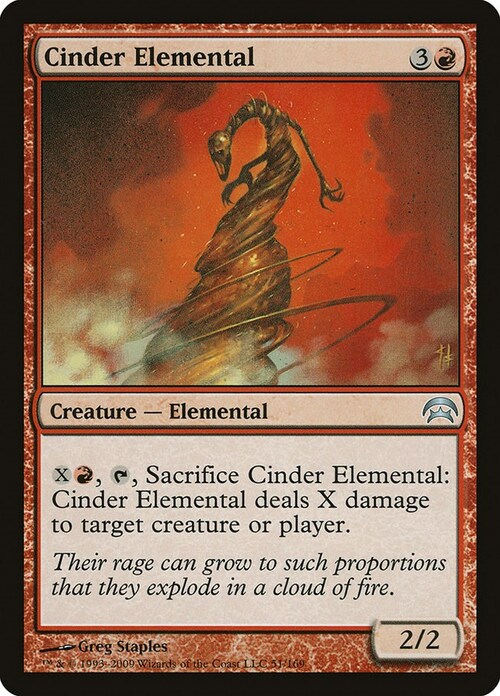 Cinder Elemental Card Front