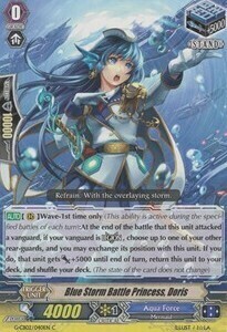 Blue Storm Battle Princess, Doris Card Front