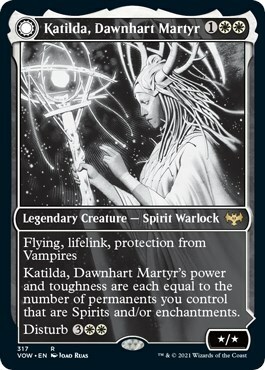 Katilda, Dawnhart Martyr // Katilda's Rising Dawn Card Front