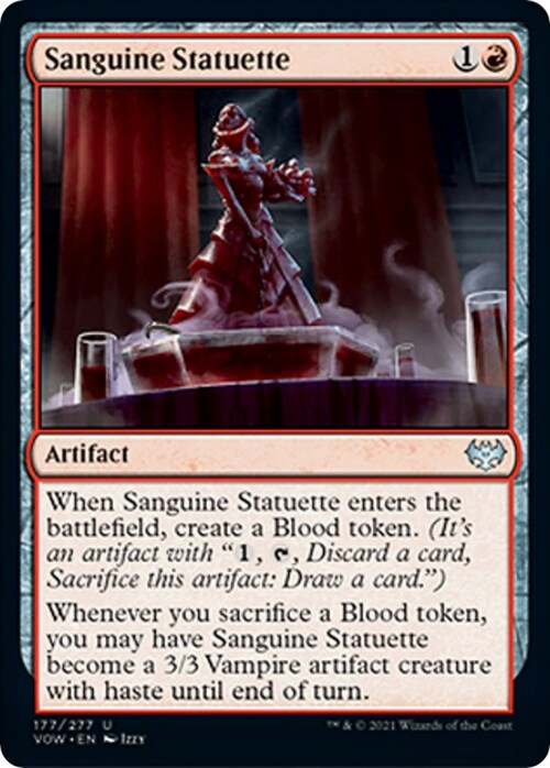 Sanguine Statuette Card Front