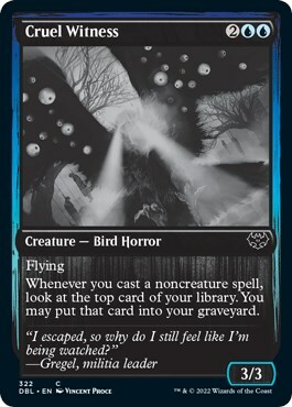 Cruel Witness Card Front