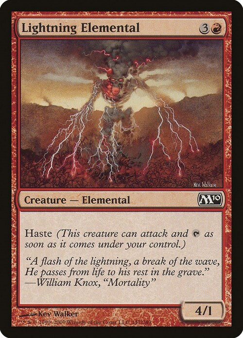 Lightning Elemental Card Front