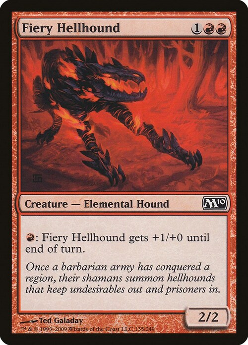 Fiery Hellhound Card Front