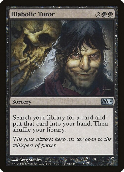 Diabolic Tutor Card Front