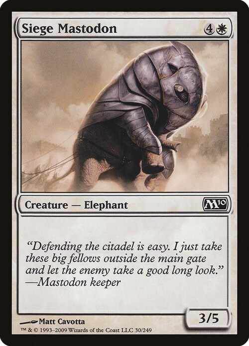 Siege Mastodon Card Front