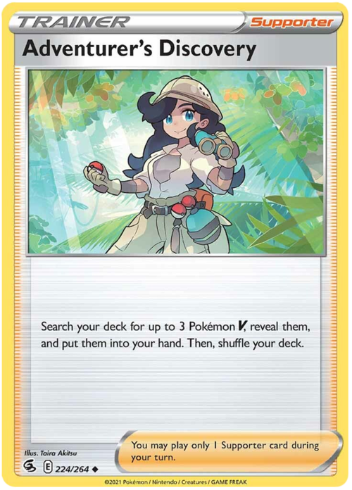 Adventurer's Discovery Card Front