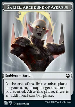 Zariel, Archduke of Avernus Emblem // Spider Card Front