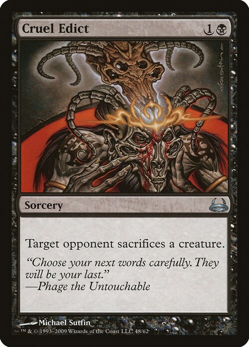 Cruel Edict Card Front