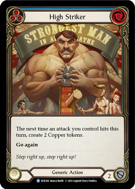 High Striker - Blue Card Front