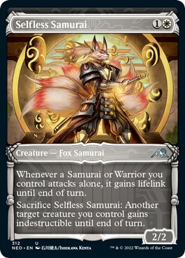 Selfless Samurai Card Front