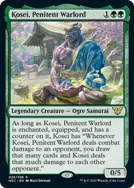 Kosei, Penitent Warlord Card Front