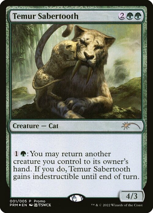 Temur Sabertooth Card Front