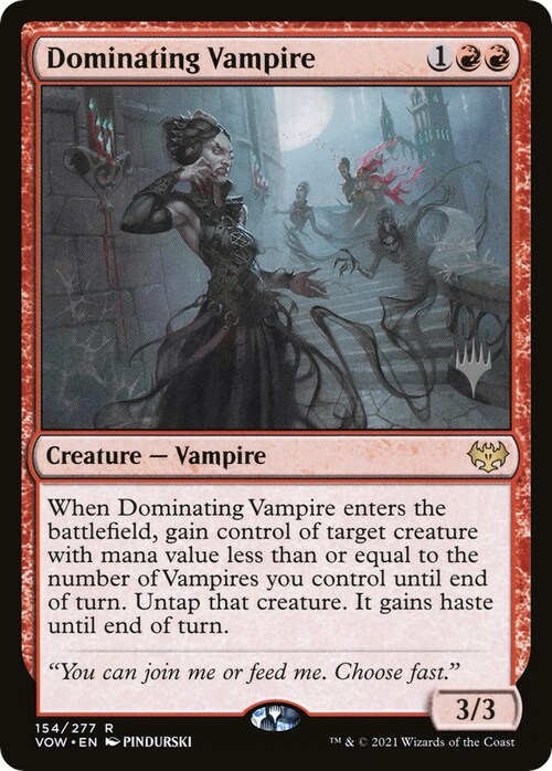 Dominating Vampire Card Front