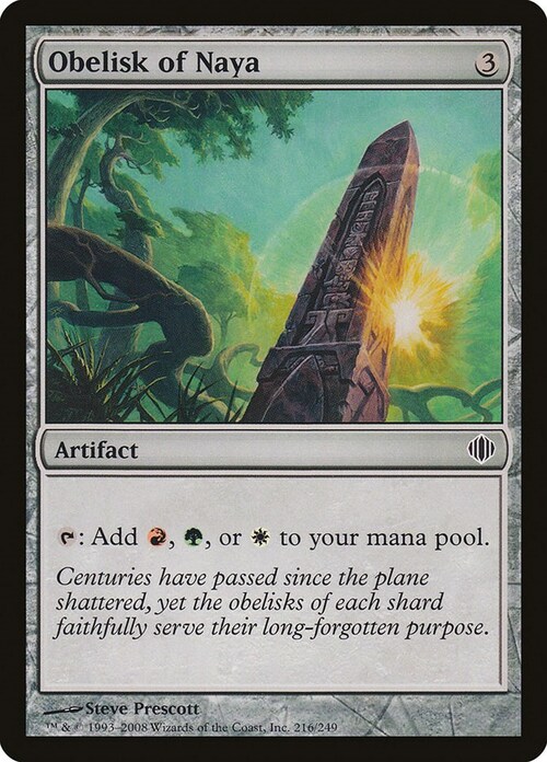 Obelisk of Naya Card Front