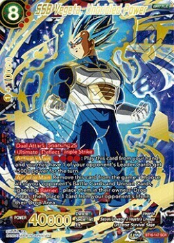 SSB Vegeta, Unbridled Power Card Front