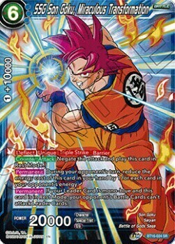 SSG Son Goku, Miraculous Transformation Card Front