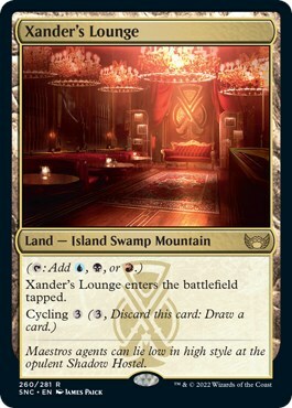 Xander's Lounge Card Front