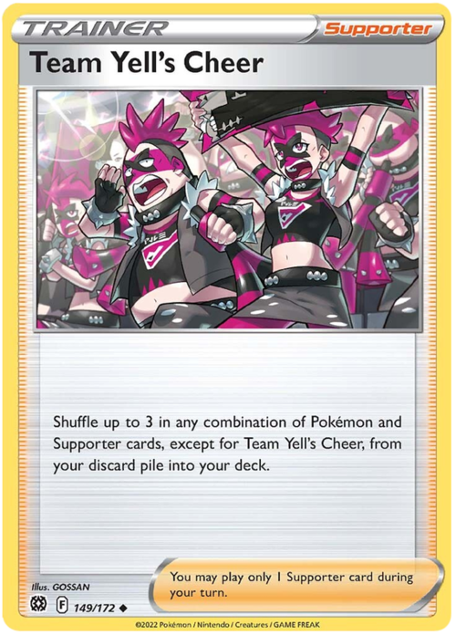 Team Yell's Cheer Card Front