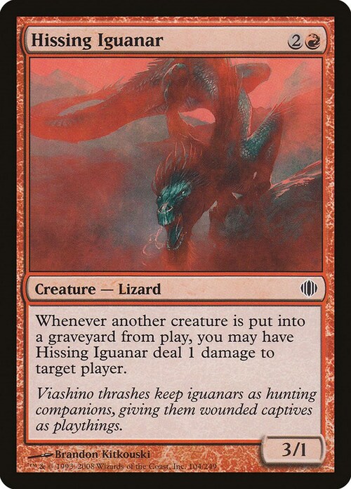 Hissing Iguanar Card Front