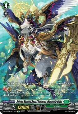 Sylvan Horned Beast Emperor, Magnolia Elder Card Front